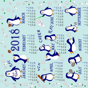 2018 penguin sports calendar