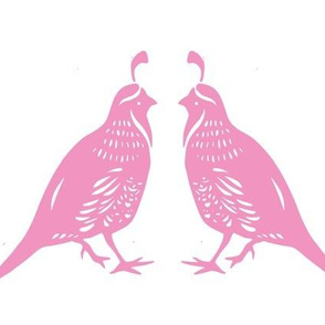 Pink Quail Couple