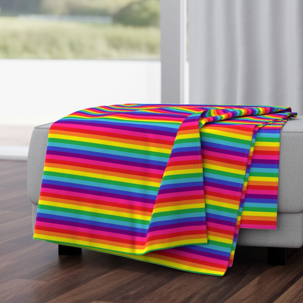 Rainbow Pride Stripes (eight stripe, Baker design) - 1/2 inch