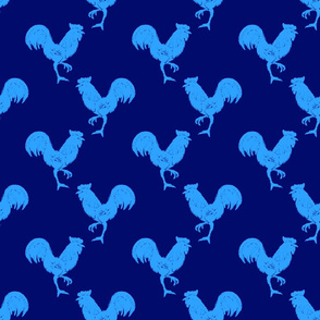 cockerel blue on blue