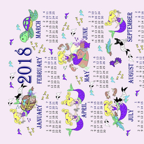 2018 mermaid calendar