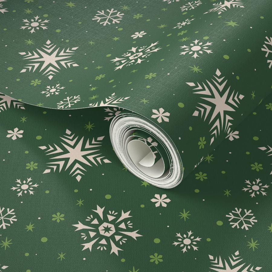 Snowflakes & Flurries (GREEN)