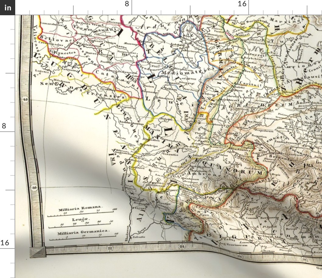 1855 Map of Germany (42"W)