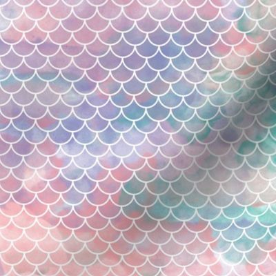 Watercolour Mermaid Scales 1"