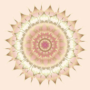 Delicate Gold Rose Mandala