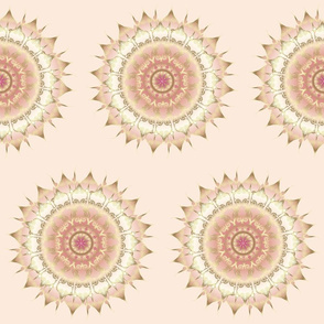 Delicate Gold Rose Mandala