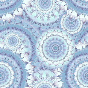 Delicate Mandala Pattern blue