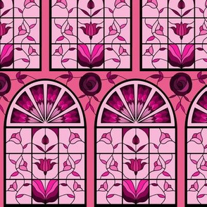 Stained Glass Windows in Pink