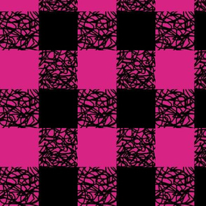 Fuchsia Scumbling Plaid