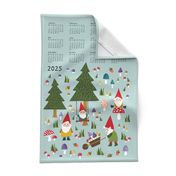 Gnomes Tea Towel Calendar 2024