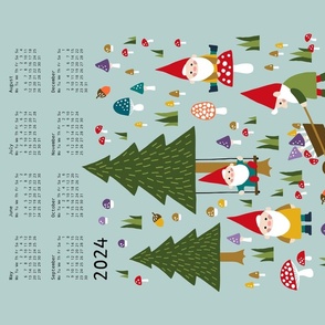 Gnomes Tea Towel Calendar 2022