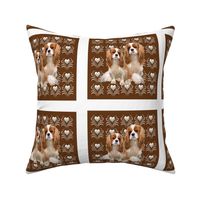 Set of 20 Cavalier King Charles fabric squares