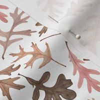 Watercolor Oak Leaves -- Small Scale