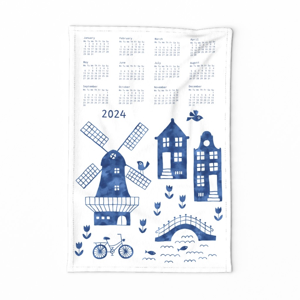 Holland Royal Delft Blue calendar 2024