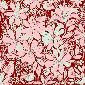 birdsandblooms on red