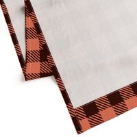 Buffalo Plaid - Brown/Coral