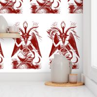 baphomet dark red/white