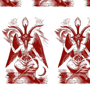 baphomet dark red/white