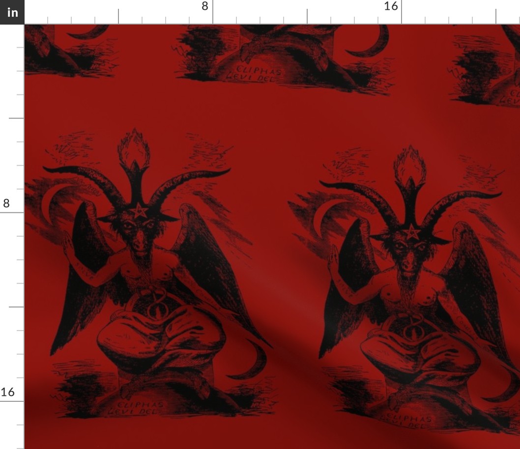 baphomet dark red/black