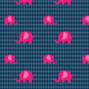 pink elephant on diamonds