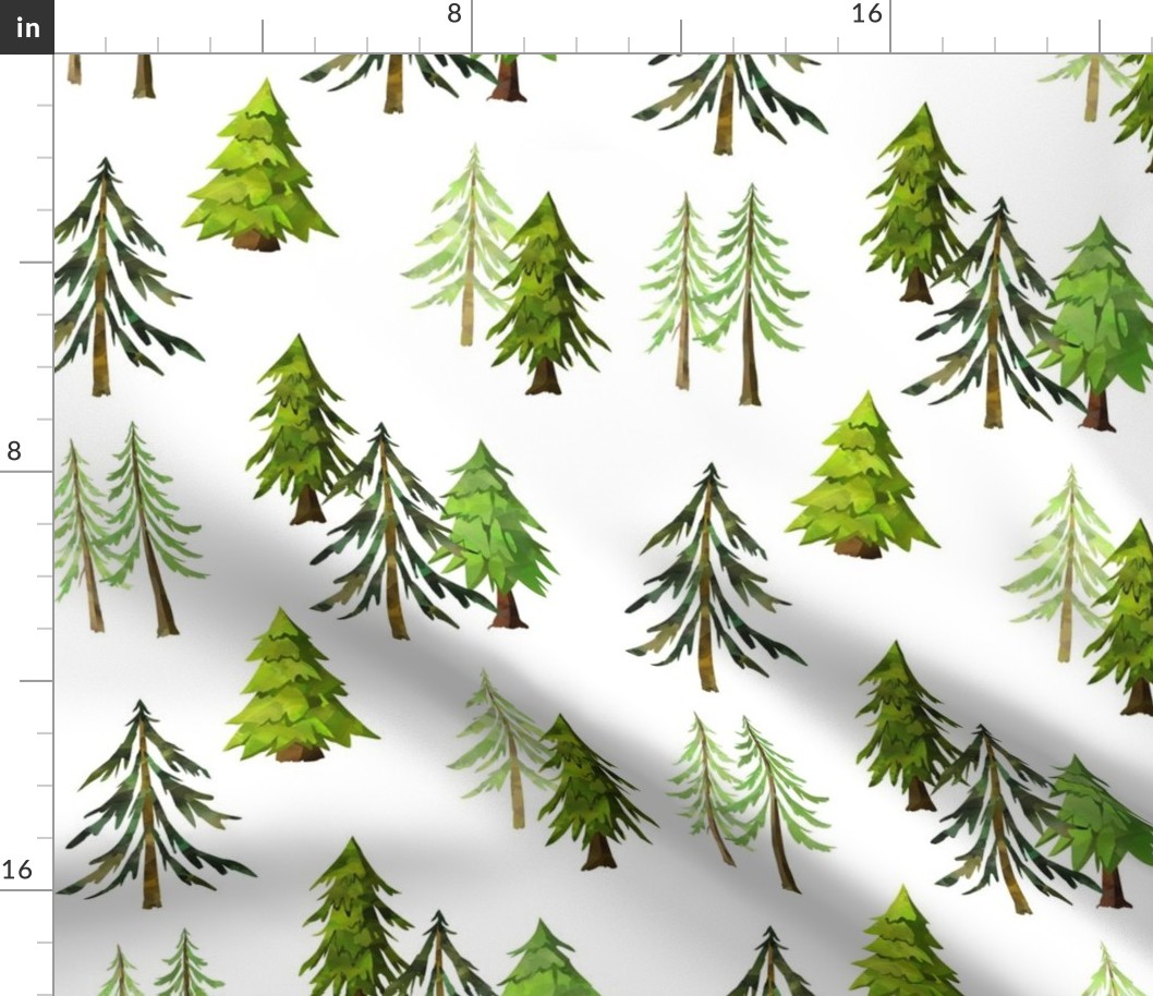 Pine Tree Forest - Woodland Trees LARGE SCALE A