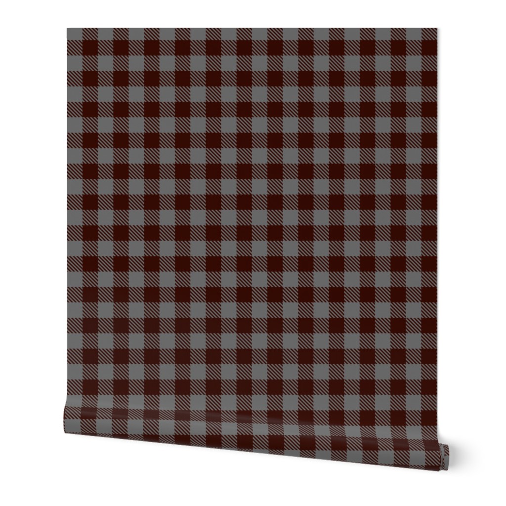 Buffalo Plaid Burgundy Grey Small