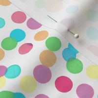 Illustrated Ink Blot Rainbow Confetti Spots Pattern