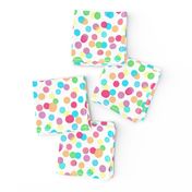 Illustrated Ink Blot Rainbow Confetti Spots Pattern