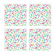 Illustrated Ink Blot Rainbow Confetti Spots Pattern