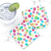 Illustrated Ink Blot Rainbow Confetti Spots Pattern