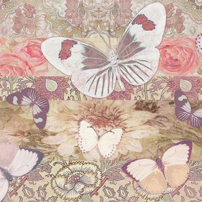 Cream Mauve BUTTERFLY small