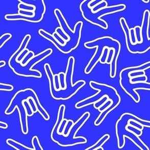 ASL love outline blue 