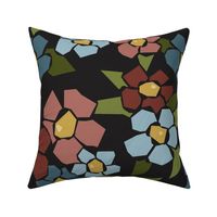 Fractured Floral - cool black ©Julee Wood