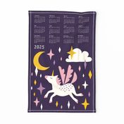 Unicorn calendar 2024 purple