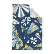 Fractal Flutter - Navy Dreams Jumbo Scale