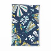 Fractal Flutter - Navy Dreams Jumbo Scale