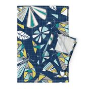 Fractal Flutter - Navy Dreams Jumbo Scale