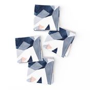 geo shapes navy blush