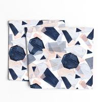 geo shapes navy blush