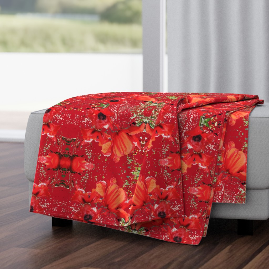 Large Poppy Bedspread