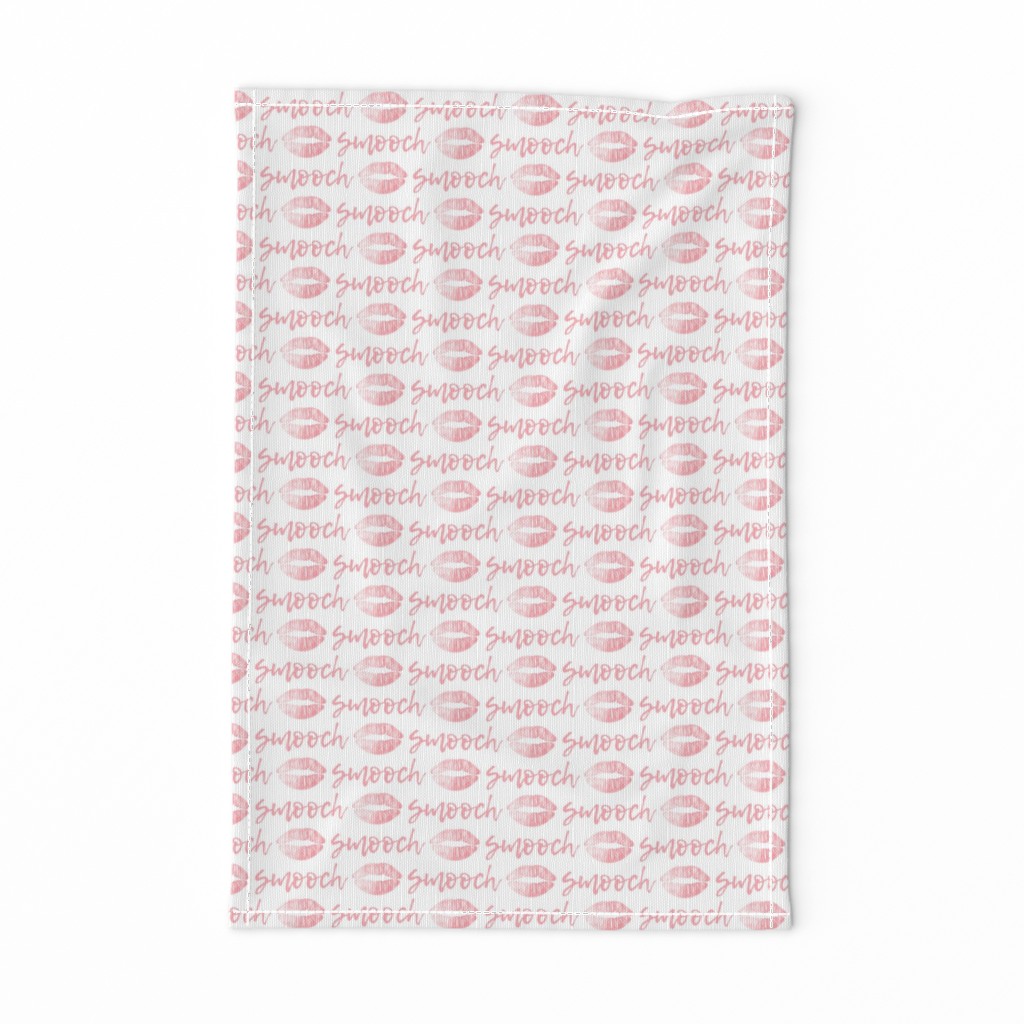 smooch - pink - kissy lips fabric