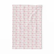 smooch - pink - kissy lips fabric