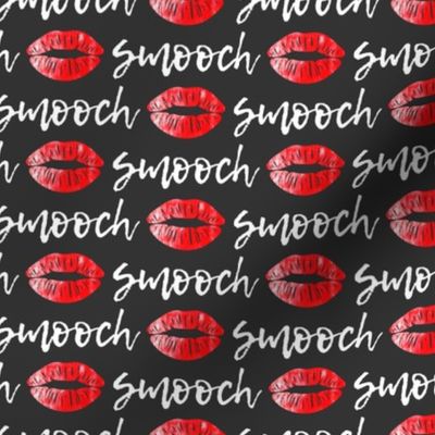 smooch - red on grey