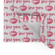 love you - dark pink - kiss