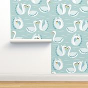 swans on mint