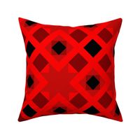 bright red quilt