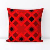 bright red quilt