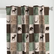 Be Brave Quilt - green and brown - little one - woodland