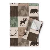 Be Brave Quilt - green and brown - little one - woodland