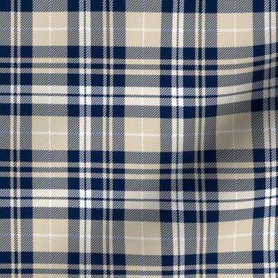 (small scale) fall plaid || navy, tan, white